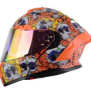 Outlet Casco NOSS Calavera Naranja
