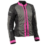 CHAMARRA PARA DAMA JOE ROCKET STRATOS ROSA GRIS NEGRO