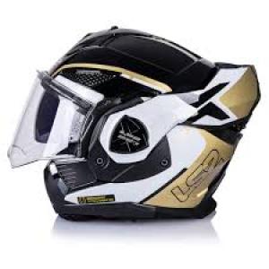 OUTLET CASCO LS2 ADVANT II METRYC NEGRO/DORADO UNICA TALLA