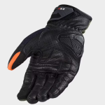 GUANTES DE PIEL LS2 RAPTOR VERDE CON NARANJA - RAPTOR