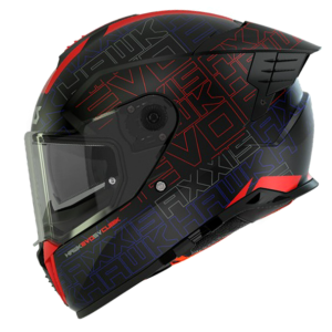 CASCO AXXIS HAWK CUBIK NEGRO AZUL NARANJA - HAWK