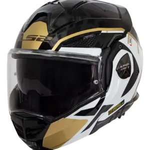 OUTLET CASCO LS2 ADVANT II METRYC NEGRO/DORADO UNICA TALLA