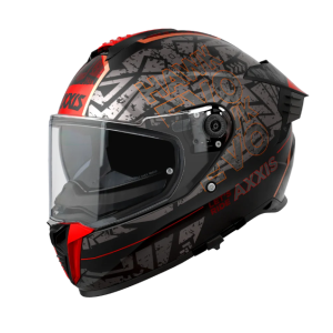 Casco Axxis Hawk Lets Ride C5 RED Doble Certificación