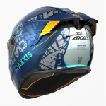 Casco Axxis Hawk Lets Ride C7 BLUE Doble Certificación