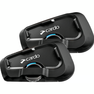Cardo Systems FREECOM 2X - 4 Auriculares con Sistema de comunicación Bluetooth de 4 vías, Color Negro, Paquete DUAL
