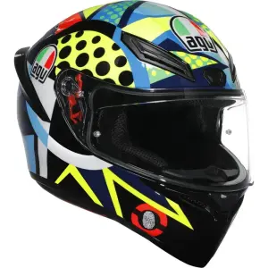 CASCO AGV K1 ROSSI WINTER TEST 2020 BLACK/YELLOW/BLUE/GREEN