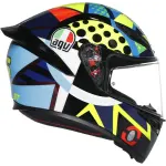 CASCO AGV K1 ROSSI WINTER TEST 2020 BLACK/YELLOW/BLUE/GREEN