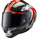 CASCO ALPINESTARS SUPERTECH R10 Element Black Carbon / Bright Red / White
