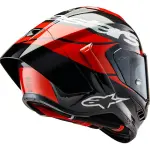 CASCO ALPINESTARS SUPERTECH R10 Element Black Carbon / Bright Red / White