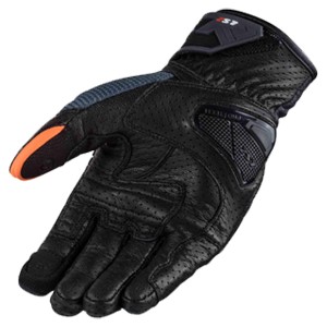 GUANTES DE PIEL LS2 RAPTOR AZUL CON NARANJA - RAPTOR