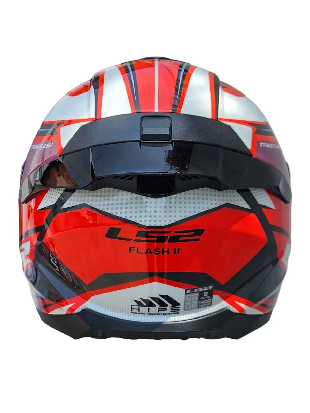 CASCO FLASH NGO/BCO/ROJO SIN INTER