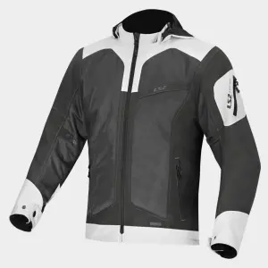 LS2 Chaqueta con capucha Bolton Blanco con negro