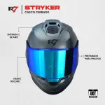 CASCO R7 STRYKER PLATA/AZUL