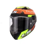 Casco Deportivo Ls2 Thunder Attack Rojo/ama 100% Carbono
