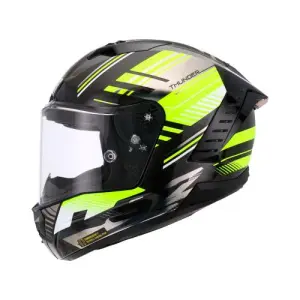 Casco Deportivo Ls2 Thunder Volt Amarillo/gris 100% Carbono
