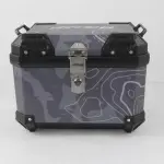 Baul Astro Para Motocicleta 45 Lts Negro Gris