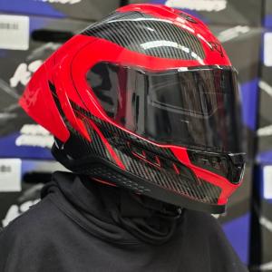 CASCO R7 STRYKER NEGRO/ROJO