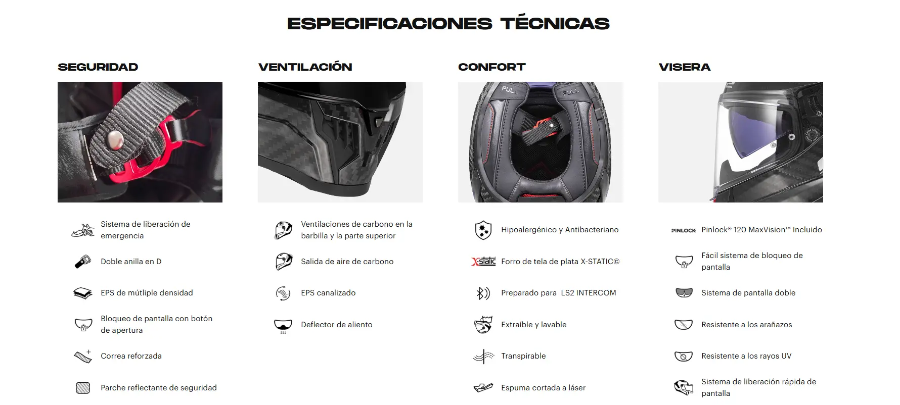 CASCO LS2 DRAGON FIBRA DE CARBONO