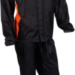 IMPERMEABLE R7 RACING PREMIUM NEGRO NARANJA