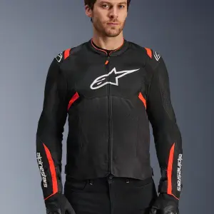 CHAMARRA ALPINESTARS T-SPS AIR V2 NGO/ROJ FLUO