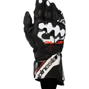 GUANTES ALPINESTARS DE PIEL GP PLUS R V3 NGO/BCO