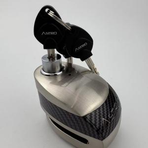 CANDADO DE DISCO ANTIROBO CON ALARMA ASTRO ASD6 PLATA