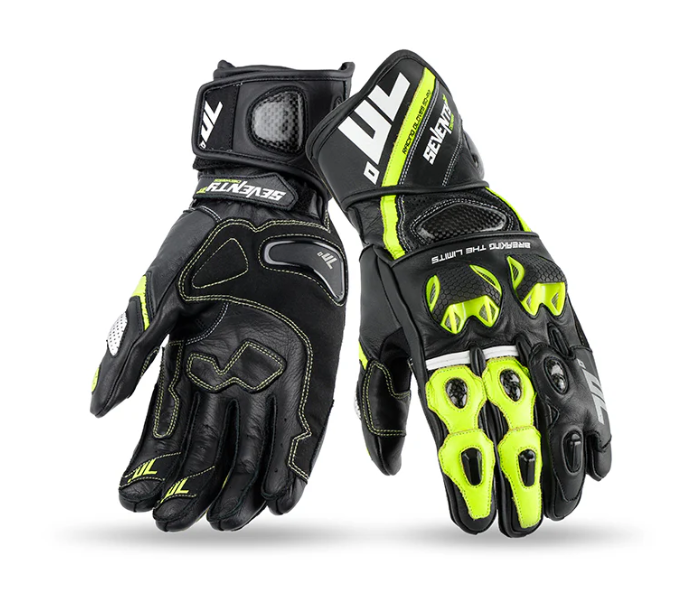 GUANTES SEVENTY SD-R12 RACING NEGRO AMARILLO