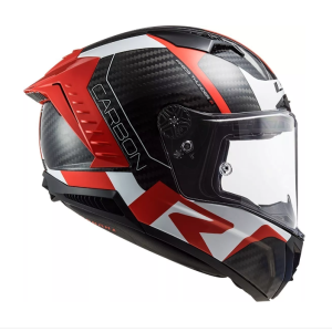 Casco Deportivo Ls2 Thunder C Racing 1 Rjo/ngo 100% Carbono