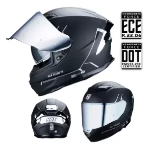 Casco Hax Force 2.0 Negro Plata