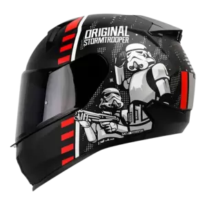 Casco Shaft 560 Storm Trooper Negro Con Rojo