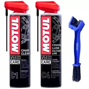 Kit de limpieza de cadena C4 de Motul más cepillo de regalo