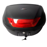 Baúl Cajuela Para Moto 50 L 1 Casco Con Base Y Reflejante