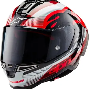 CASCO ALPINESTARS SUPERTECH R10 Element White / Bright Red / Carbon black