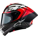 CASCO ALPINESTARS SUPERTECH R10 Element Black Carbon / Bright Red / White