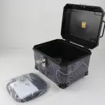 Baul Astro Para Motocicleta 45 Lts Negro Gris