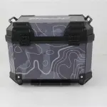 Baul Astro Para Motocicleta 45 Lts Negro Gris