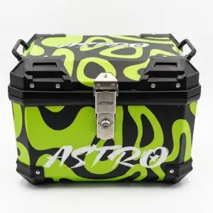 Baul Astro Para Motocicleta 45 Lts Negro Fluo