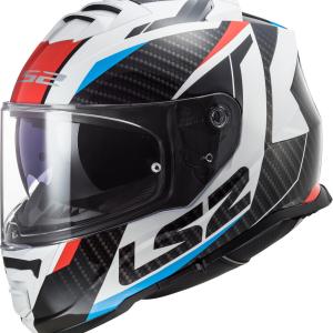 CASCO INTEGRAL LS2 STORM RACER BLANCO, AZUL, ROJO, NEGRO - FF800