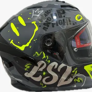 CASCO LS2 FF806 FUSION II SINGULAR ONE HI-VIS INTERCOM Y LUZ LED
