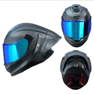 CASCO R7 STRYKER PLATA/AZUL
