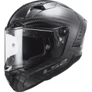 CASCO DEPORTIVO LS2 THUNDER SOLID NEGRO CARBON BRILLOSO