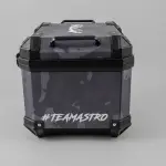 Baul Astro Para Motocicleta 45 Lts Negro Gris