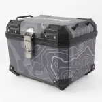 Baul Astro Para Motocicleta 45 Lts Negro Gris
