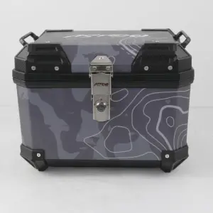 Baul Astro Para Motocicleta 45 Lts Negro Gris